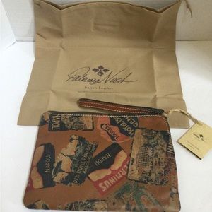 NWT Authentic Patricia Nash Cassini Leather Travel Wristlet Clutch With Dust Bag